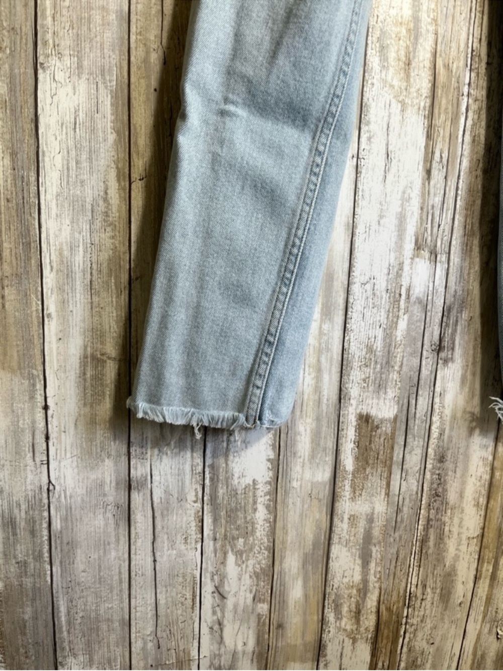 RE/DONE 80s Slim Straight Distressed Light Wash Jeans Size 26 - Picture 6 of 9